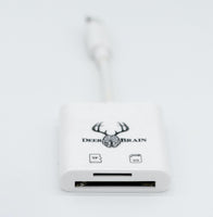 DeerBrain iPhone Trail Camera Chip Reader - SD Card Reader for iPhone
